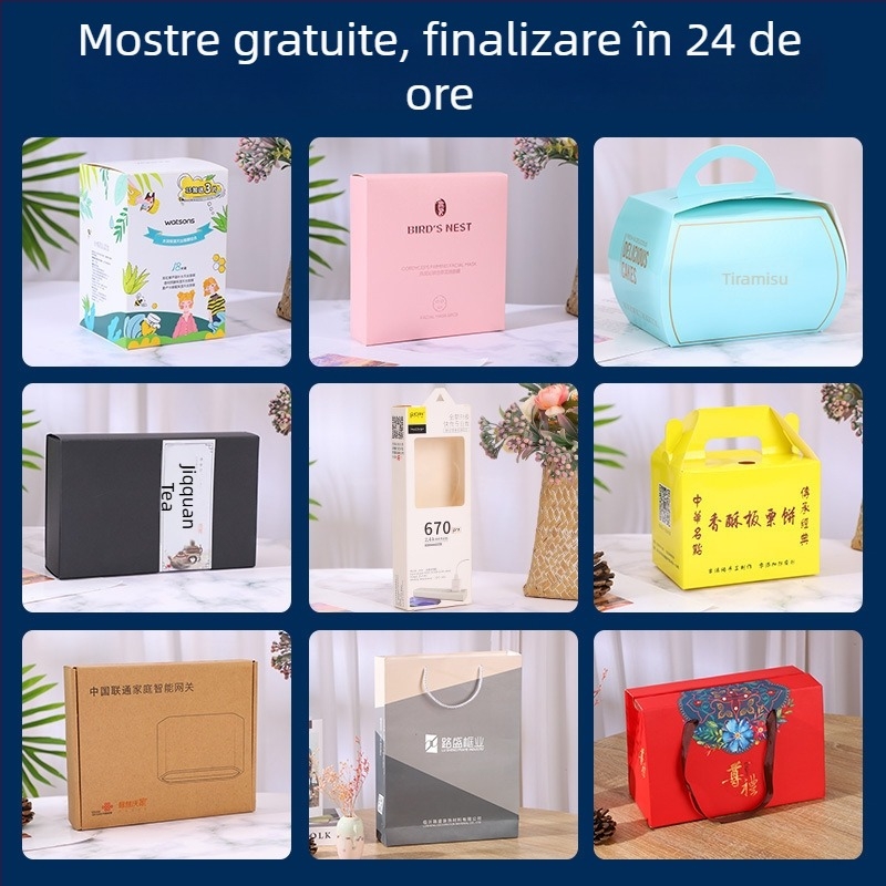 Cutie din carton ondulat, pliabilă, sigilare fără bandă, fără imprimare, toleranță 1 mm