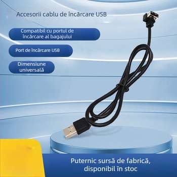 Cablu USB de încărcare pentru bagaje, cu ieșire duală, extensibil pentru călătorii