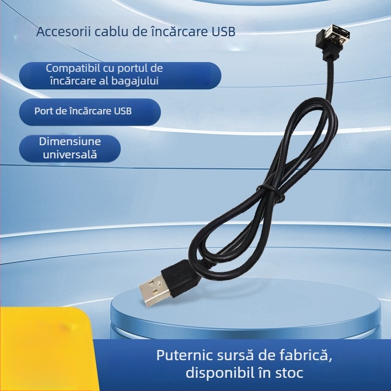 Cablu USB de încărcare pentru bagaje, cu ieșire duală, extensibil pentru călătorii
