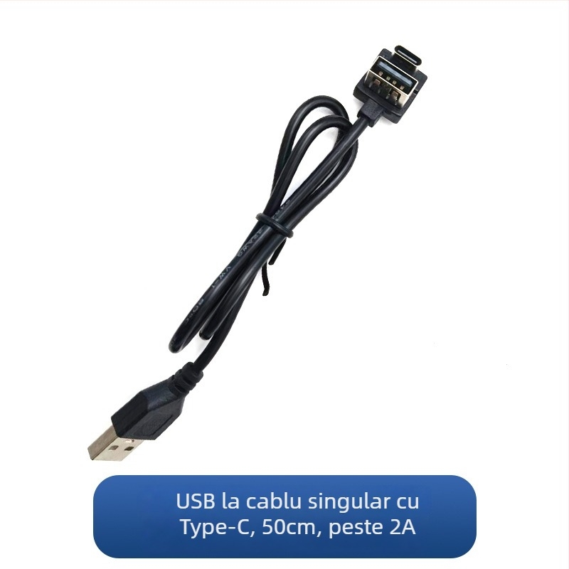 Cablu USB de încărcare pentru bagaje, cu ieșire duală, extensibil pentru călătorii