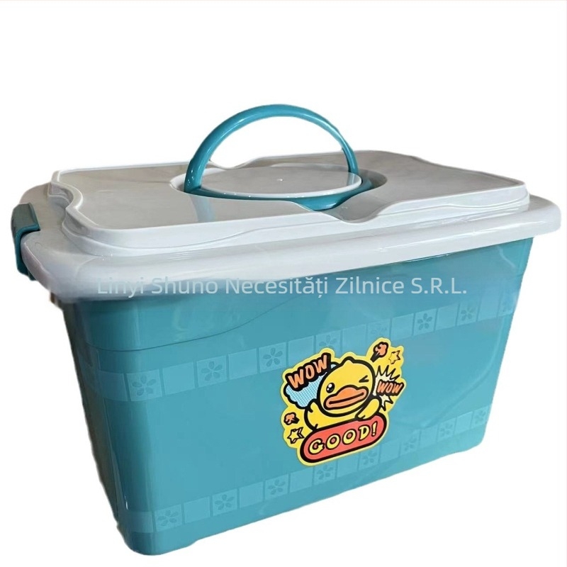 Cutie de depozitare din plastic pentru dormitor, capacitate peste 1000 L, multifuncțională, ușor de transportat cu mâna