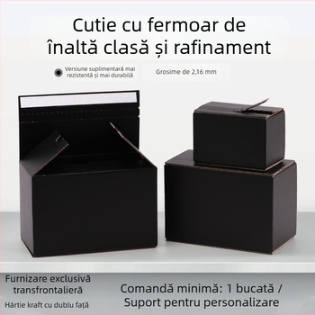 Cutie carton cu fermoar, din kraft de înaltă rezistență, 2,16 mm grosime, super tare, UV bronzare