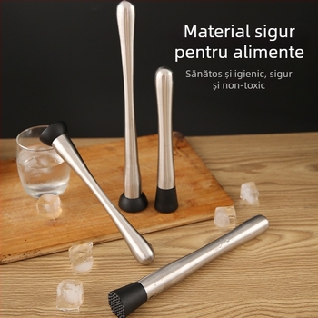 Set de ciocănele pentru gheață pentru cocktailuri – mâner din oțel inoxidabil, ciocan PC și ciocan de lămâie PP, 2 piese pentru bar