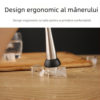 Set de ciocănele pentru gheață pentru cocktailuri – mâner din oțel inoxidabil, ciocan PC și ciocan de lămâie PP, 2 piese pentru bar