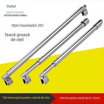 Bară de tracțiune fixă pentru ușa de duș din sticlă, cotă întărită