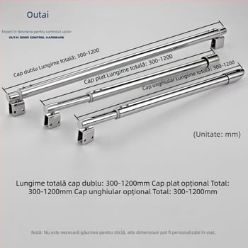 Bară de tracțiune fixă pentru ușa de duș din sticlă, cotă întărită