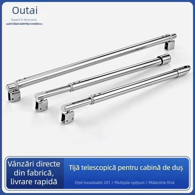 Bară de tracțiune fixă pentru ușa de duș din sticlă, cotă întărită