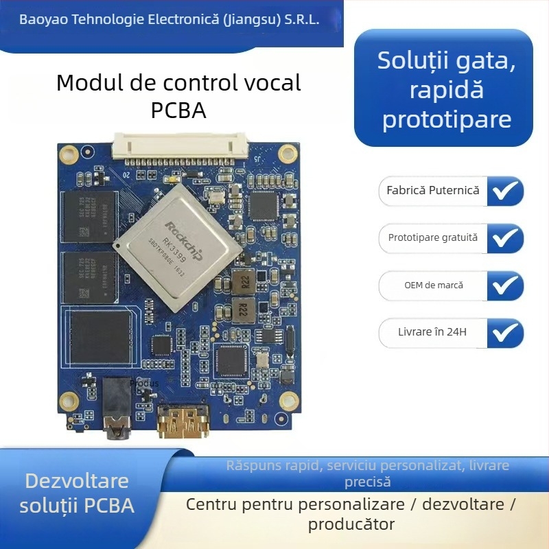 Modul de control cu recunoaștere vocală inteligent PCBA – placă principală de control, soluție de dezvoltare, design schematic electronic | Brand Baoyao Electronics | Capacitate: Consultați serviciul pentru clienți