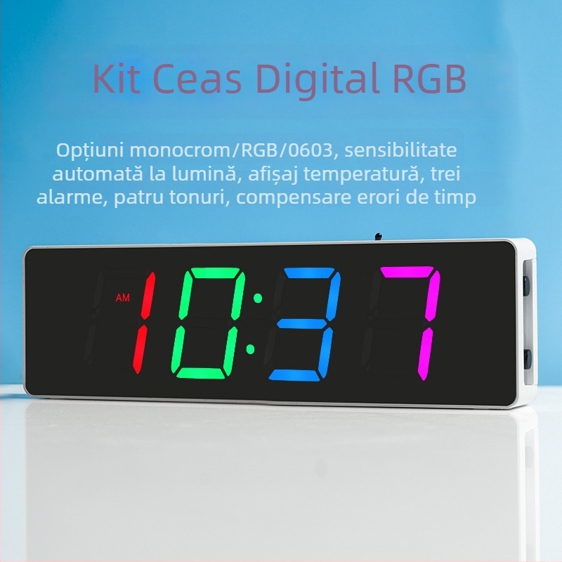 Kit DIY ceas digital cu voce, placă de dezvoltare 51 MCU și afișaj LED