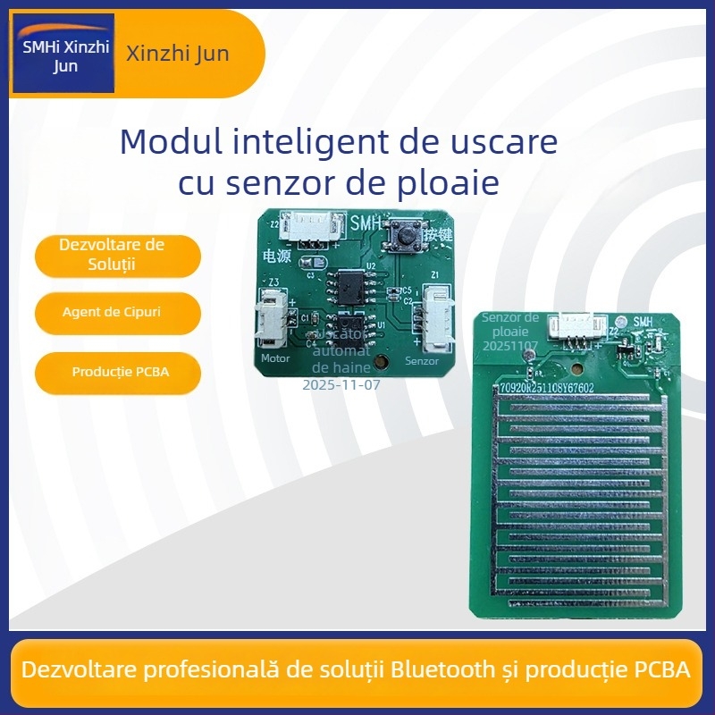 Modul inteligent de uscare a hainelor cu senzor de picături de ploaie și PCBA — proiectare PCB și dezvoltare cip