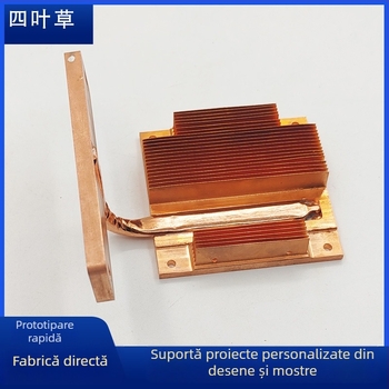 Cooler CPU, radiator din cupru, 4 țevi de răcire, răcire cu țevi, compatibil cu carcasa