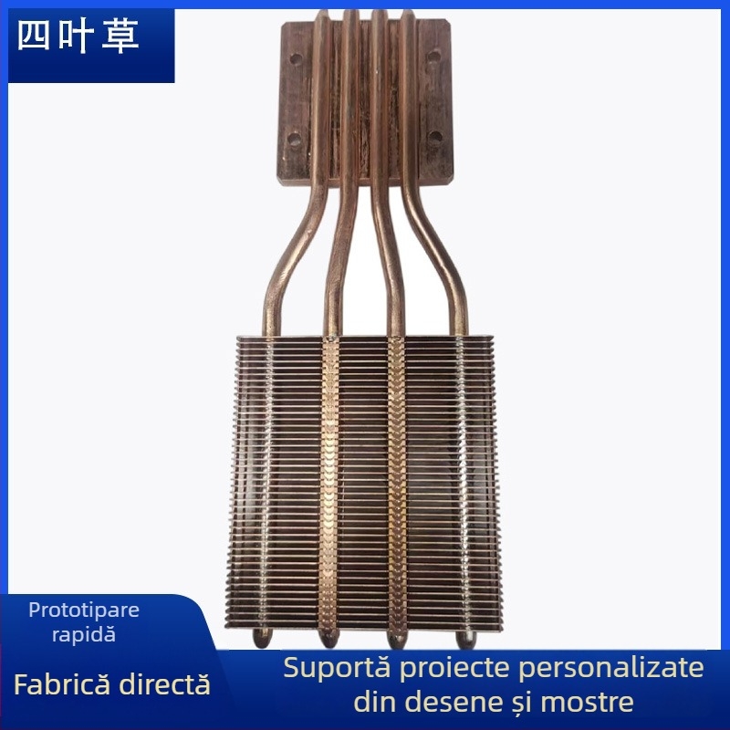 Cooler CPU, radiator din cupru, 4 țevi de răcire, răcire cu țevi, compatibil cu carcasa