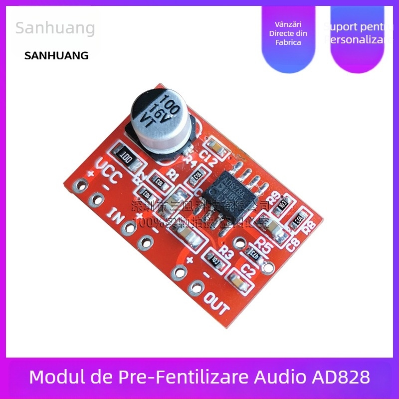 Iron Saint AD828 placă de preamplificator – modul de amplificare audio pentru microfon dinamic, stereo, modificări audio DIY, Smart Home, lot 22+