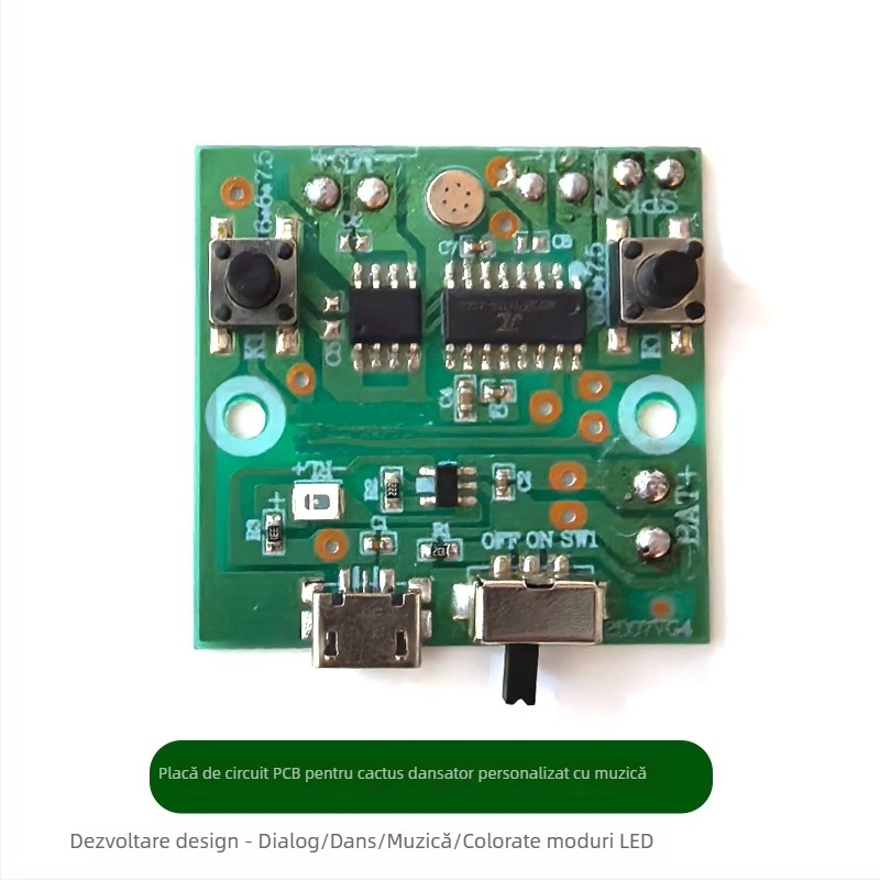Placă PCB pentru jucărie de conversație cu cip inteligent de învățare vocală — HPCB059, OEM/ODM, alimentare DC, tensiune 35V–4,5V, personalizare disponibilă