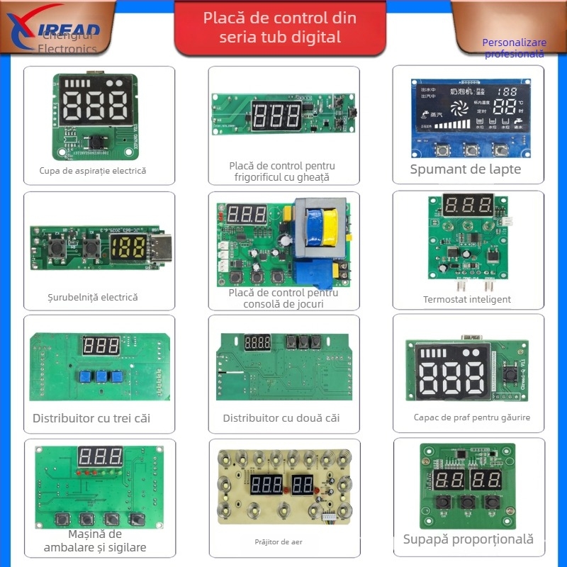 Placă de control pentru termostat cu afișaj digital, PCBA personalizată, control digital de înaltă precizie, marca Chengrui, capacitate 50 000 de unități