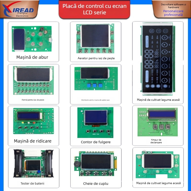 Placă de control pentru termostat cu afișaj digital, PCBA personalizată, control digital de înaltă precizie, marca Chengrui, capacitate 50 000 de unități