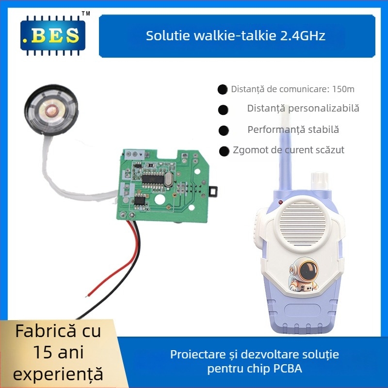Placă de circuite pentru Walkie-Talkie 2.4G Bes24190 (4.5V, 20mA, capacitate 3.0 milioane, compatibil cu walkie-talkie pentru copii 2.4G)