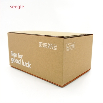 Cutie de ambalaj pentru cosmetică din seria Good Luck, 3 straturi, extra tare, kraft hârtie, imprimare cu cerneală albă, ruptură fără bandă