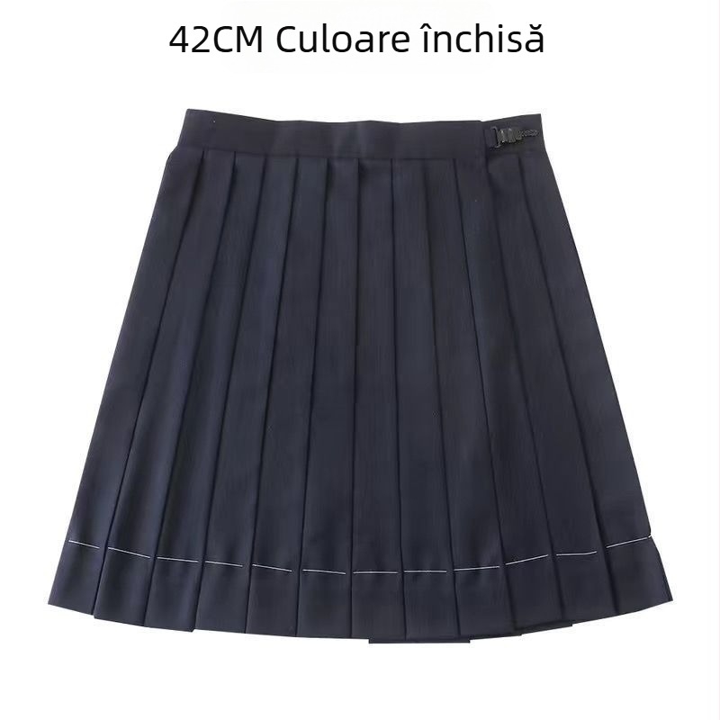 Cămașă din poliester, guler polo, mâneci 3/4, stil colegiu, vară 2024