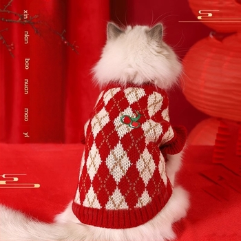 Pulover din lână pentru pisici și câini, stil casual, toamnă-iarnă