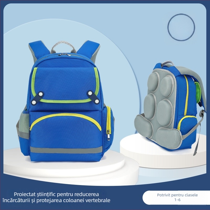Rucsac școlar unisex cu protecție a coloanei vertebrale (clasele 1-6; material Oxford; respirabil)