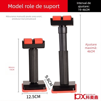 Sprijin reglabil pentru dulap de baie cu role (Material: nylon; Model: nylon cu rolă; Scop: instrument pentru montaj raft în dulapul de baie; Brand: Kemaixin)