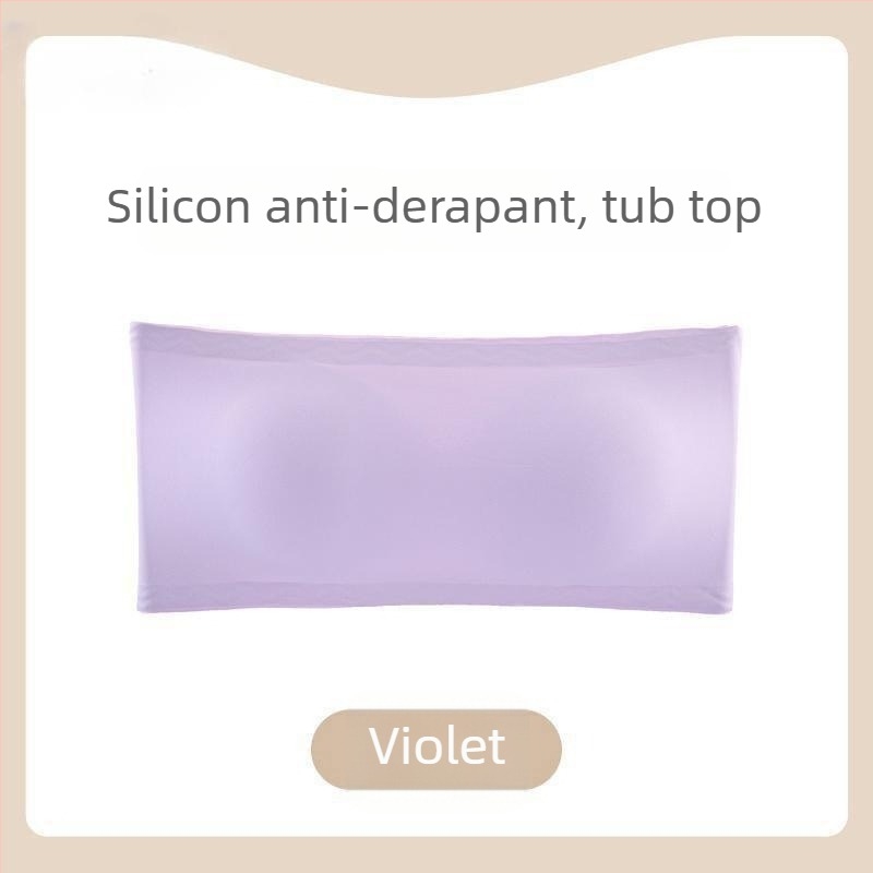 Bustier bandeau fără bretele – Cupă completă, Cupe subțiri modelate, Ice Silk țesătură, respirabil, anti-alunecare