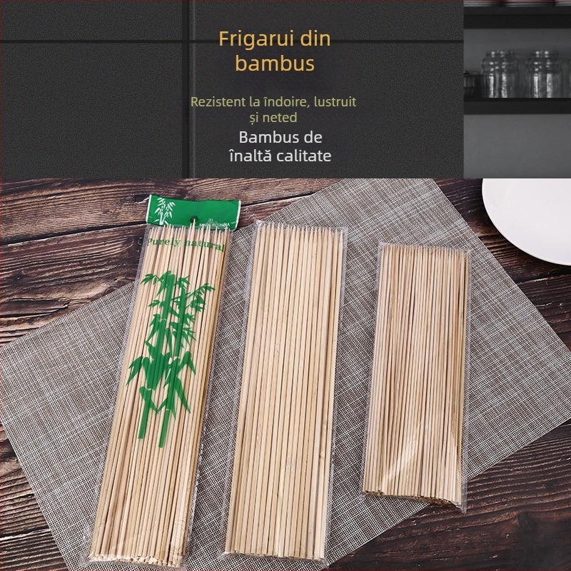 Frigărui din bambus – 200 de pachete, stil modern, categorie: tacâmuri și frigărui pentru grătar