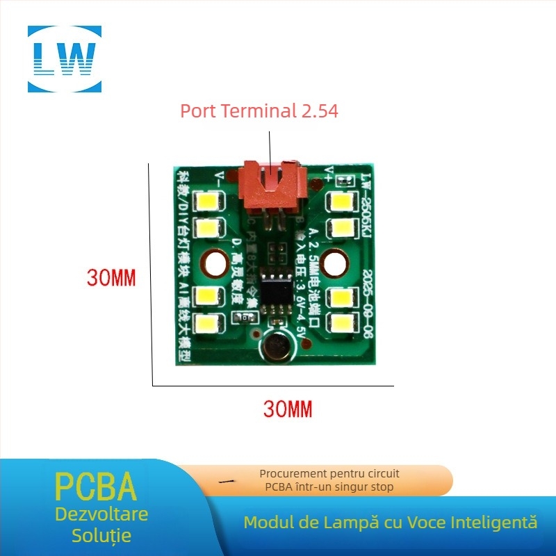 Modul lampă de birou cu voce inteligentă, control vocal – Placă de circuit DIY integrată, Brand L.w, Capacitate 100000