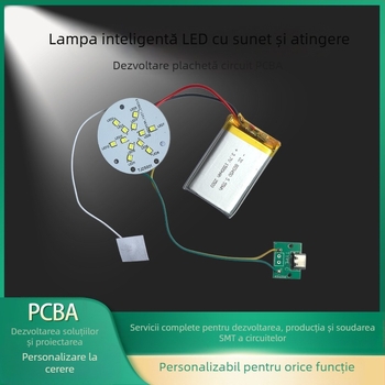 Lampă de birou LED cu placă de control PCBA, senzor tactil și control vocal – dezvoltare PCB personalizată și prelucrare