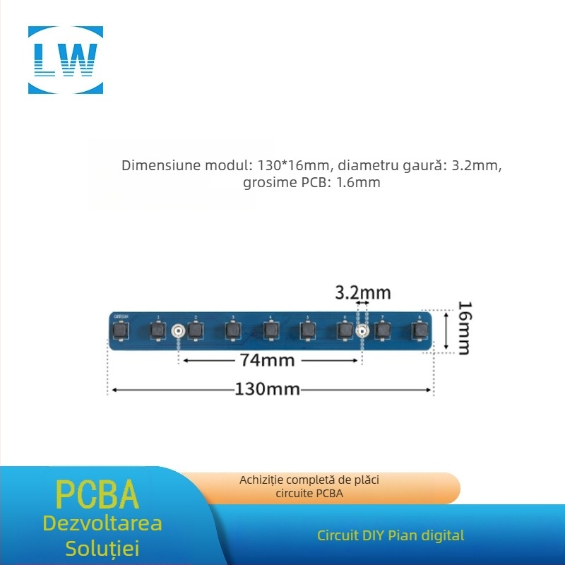 Placă de circuit DIY pentru pian electronic pentru cutie muzicală pentru copii – Lw, capacitate 100000