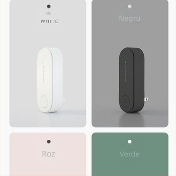 Purificator de aer și umidificator cu control tactil, montaj pe perete, alimentare la priză, 50 m³/h, acoperire până la 10 m², zgomot sub 36 dB