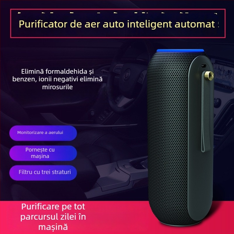 Purificator de aer pentru mașină KT.9128 — 5W/5V, Universal pentru vehicul, 5 milioane de ioni negativi, Oxigen activ <0.001