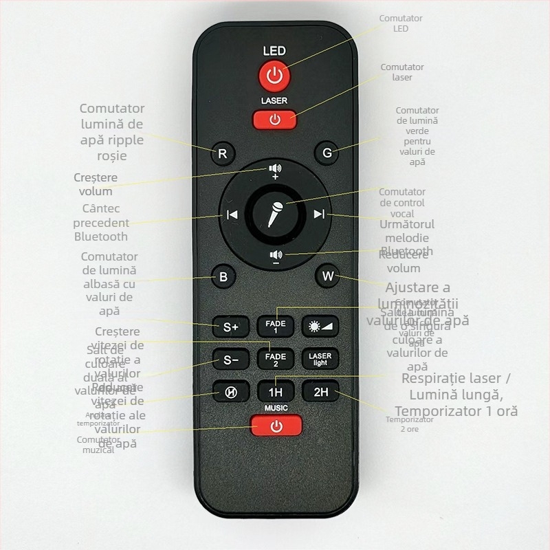 BTK10 Modul PCBA pentru lumină cer stelat Bluetooth 5.1, driver laser 532 nm (<350 mA), acționare motor 5 V (<20 mA), difuzor 4 Ω 3 W