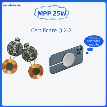 Qi2 modul de încărcare wireless – standard Qi2.2, 25W, capacitate 50000, soluție pentru placă de bază