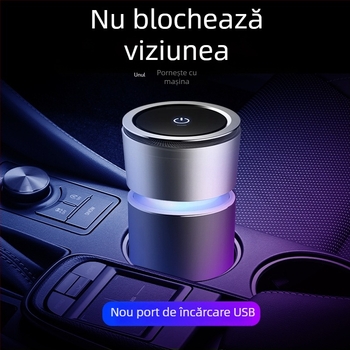 Purificator de aer pentru mașină KQ-08 — ABS, 3/5W, Utilizare generală, Personalizabil