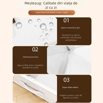 Sac de depozitare sub pat ydz5.4-1, PVC, 40–50 L, tip sertar, protecție împotriva prafului, organizator pentru dormitor