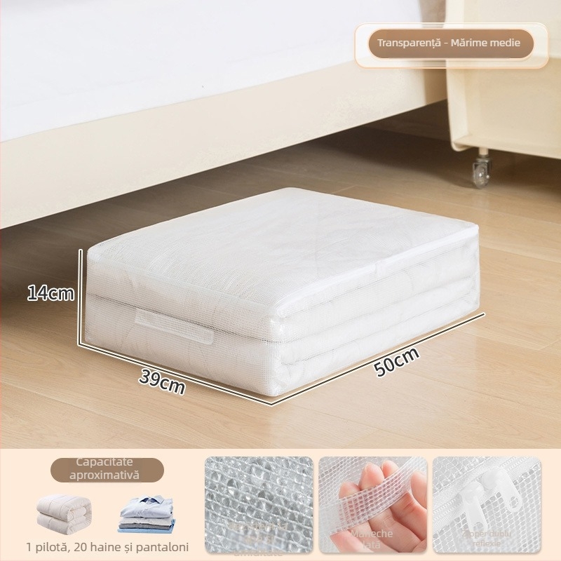 Sac de depozitare sub pat ydz5.4-1, PVC, 40–50 L, tip sertar, protecție împotriva prafului, organizator pentru dormitor