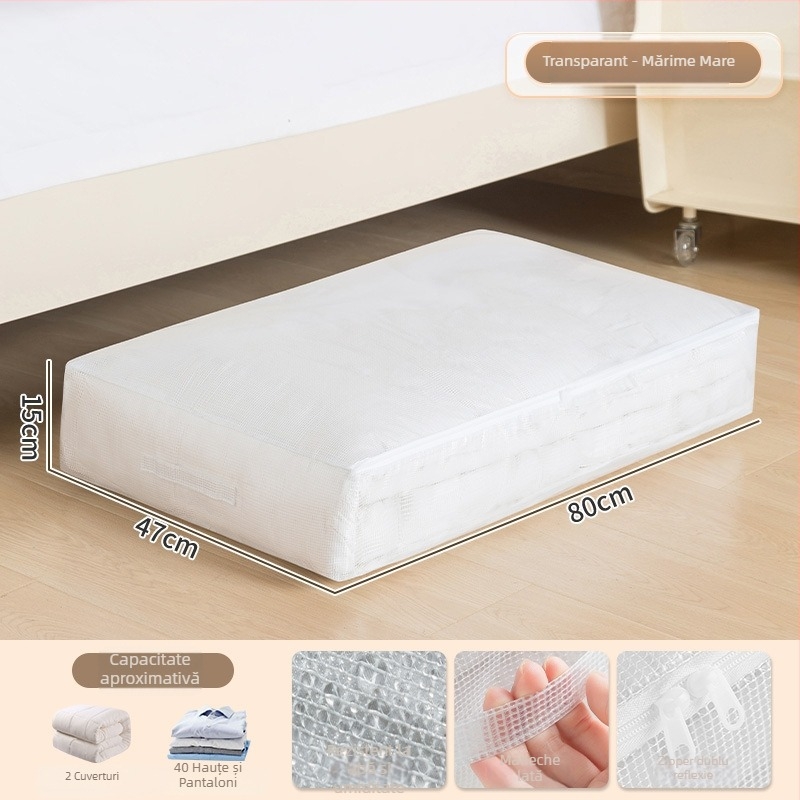 Sac de depozitare sub pat ydz5.4-1, PVC, 40–50 L, tip sertar, protecție împotriva prafului, organizator pentru dormitor