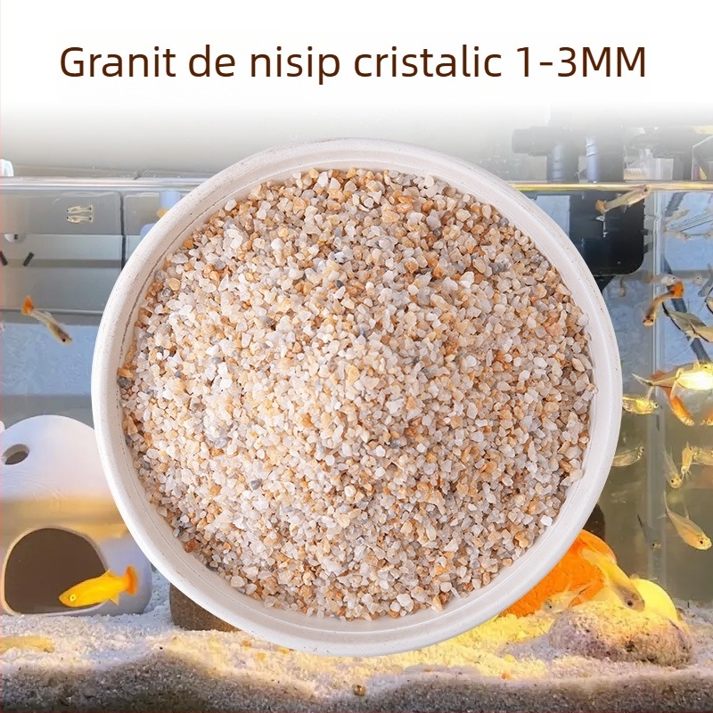 Nisip pentru fundul acvariului – nisip natural cristal, nisip de râu grosier, peisaj stâncos pentru decorarea acvariului