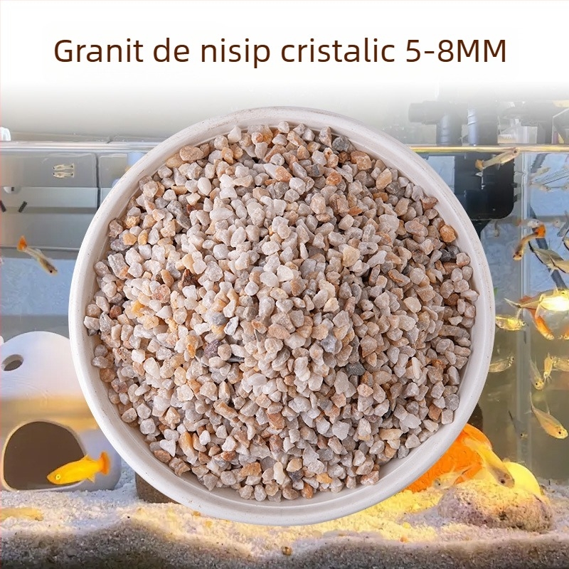 Nisip pentru fundul acvariului – nisip natural cristal, nisip de râu grosier, peisaj stâncos pentru decorarea acvariului