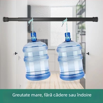 Nothing Tijă telescopică multifuncțională pentru duș, perdea de ușă și garderobă – reglabilă, țeavă din fier, stil modern minimalist, personalizabil