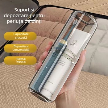 Cupa din plastic pentru călătorii, pentru gură, cupe pentru periuță și pastă de dinți, suport portabil pentru periuță, etanșare ermetică