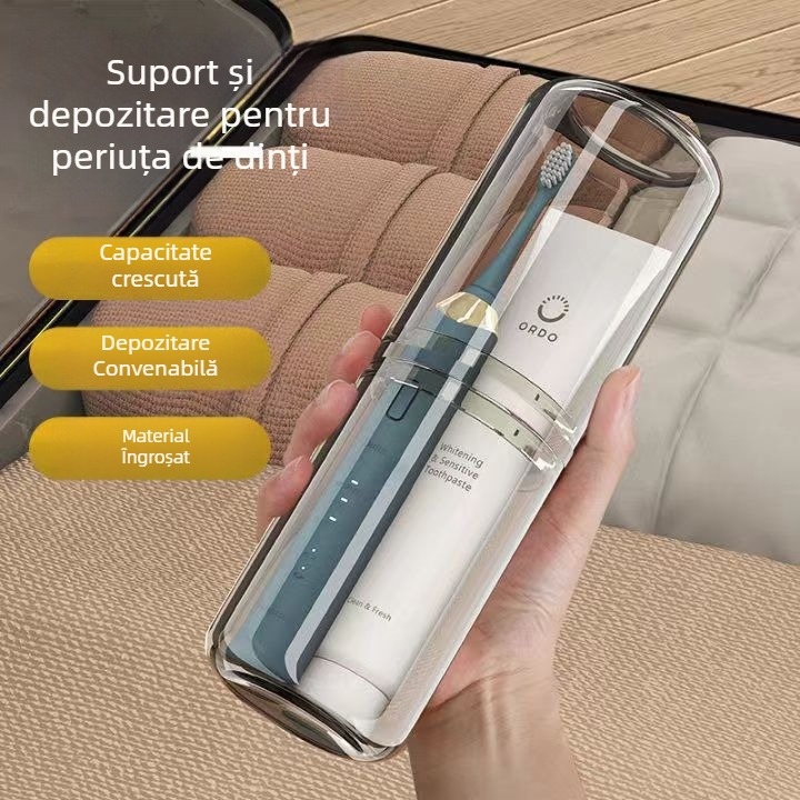Cupa din plastic pentru călătorii, pentru gură, cupe pentru periuță și pastă de dinți, suport portabil pentru periuță, etanșare ermetică