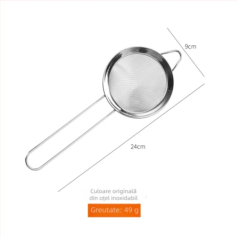 Cernător de făină din oțel inoxidabil 304, manual, cu sită din silicon, pentru coacere