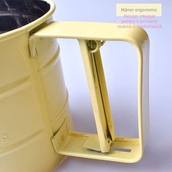 Sită manuală pentru făină din oțel inoxidabil, unealtă de patiserie, sită pentru zahăr pudră, ceașcă sită pentru orez, în diverse culori