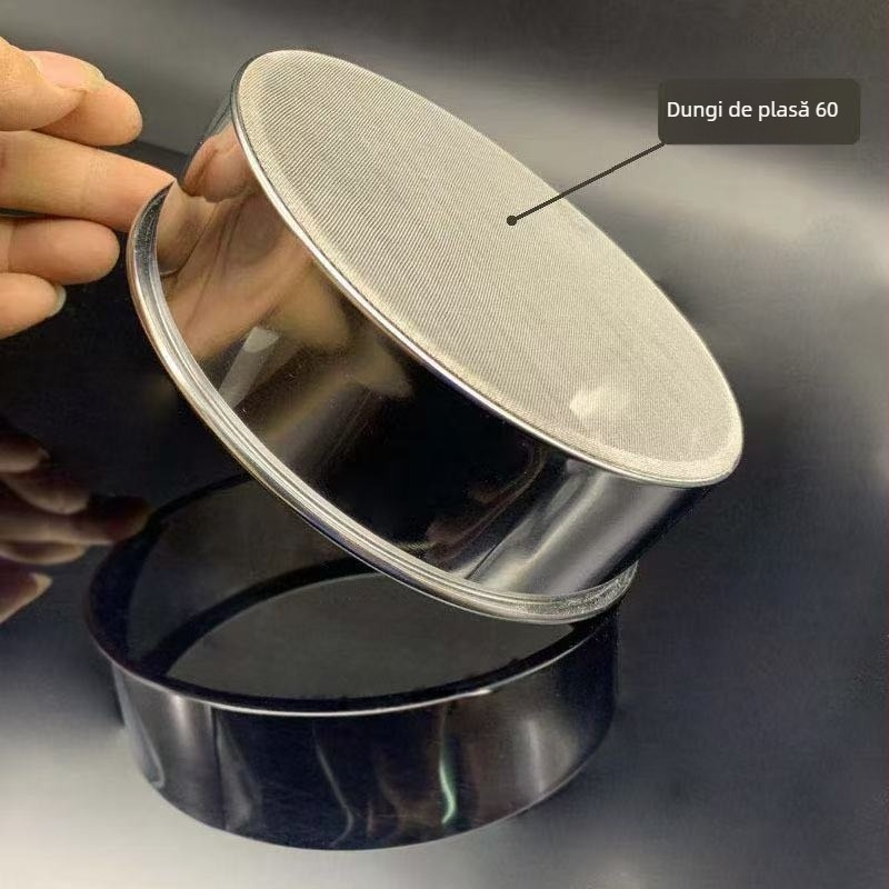 Sită de făină - rotundă, din oțel inoxidabil, 60 ochi, Yading