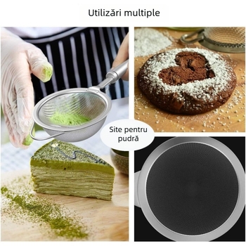 Sită filtrant din oțel inoxidabil 304 pentru lapte de soia și făină – mic instrument de bucătărie, model 0916