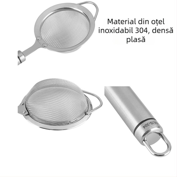 Sită filtrant din oțel inoxidabil 304 pentru lapte de soia și făină – mic instrument de bucătărie, model 0916