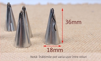 Maifu set de 7 duze patiserie, oțel inoxidabil 304, pentru decorarea cremei, ambalare en gros